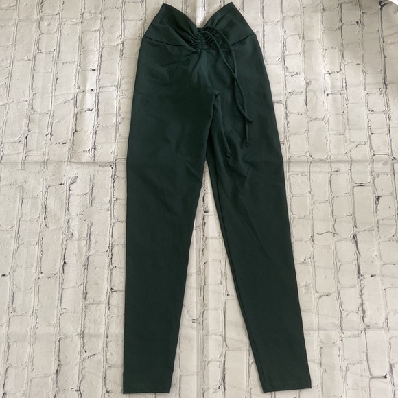 Scrunch Butt Legging Dark Green Tummy Control Legging Brazilian Legging OS - Picture 5 of 6